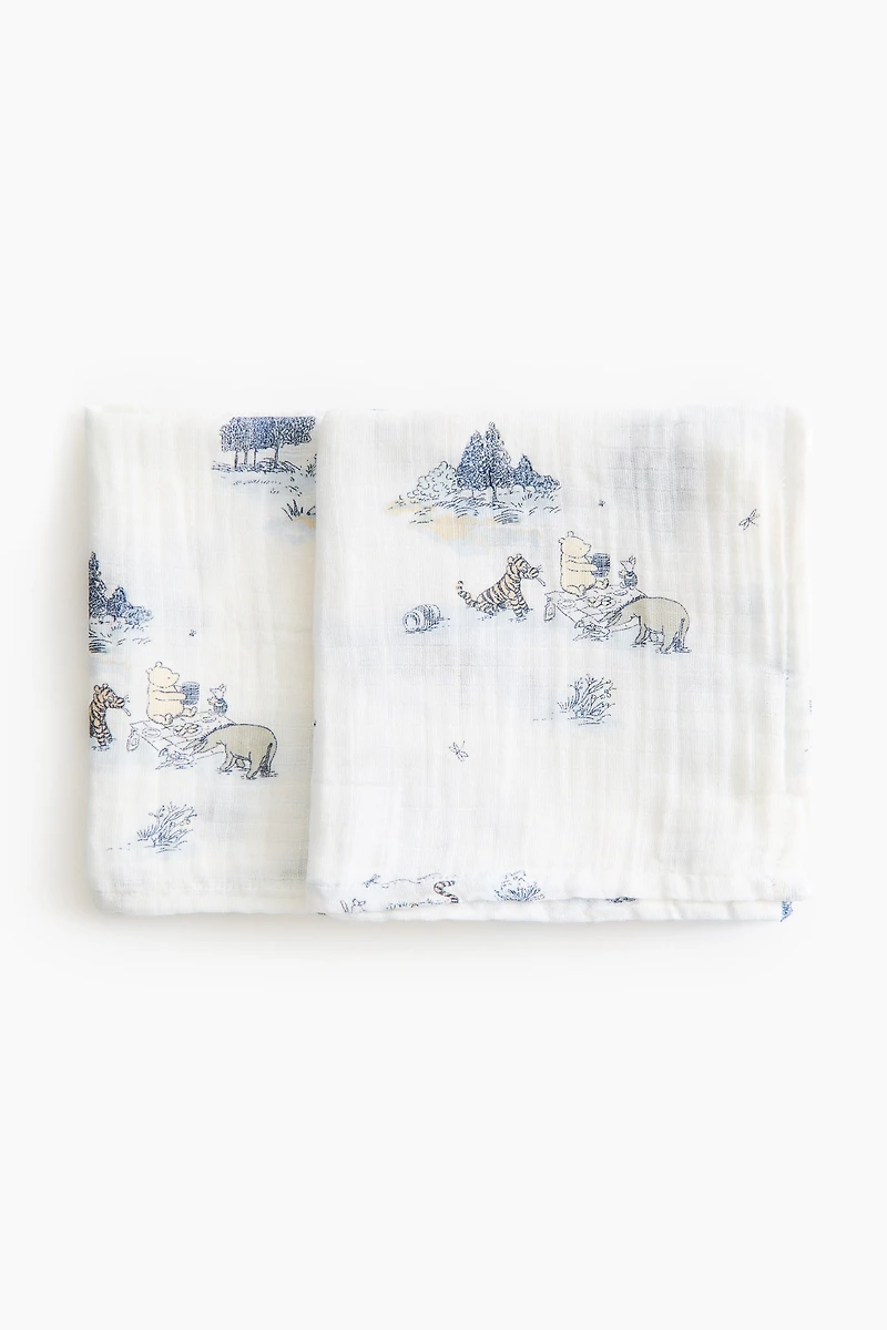 2-Pack Patterned Muslin Cloths