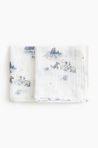 2-Pack Patterned Muslin Cloths