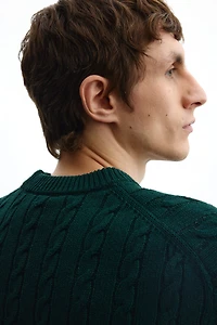 Regular-Fit Cable-Knit Sweater