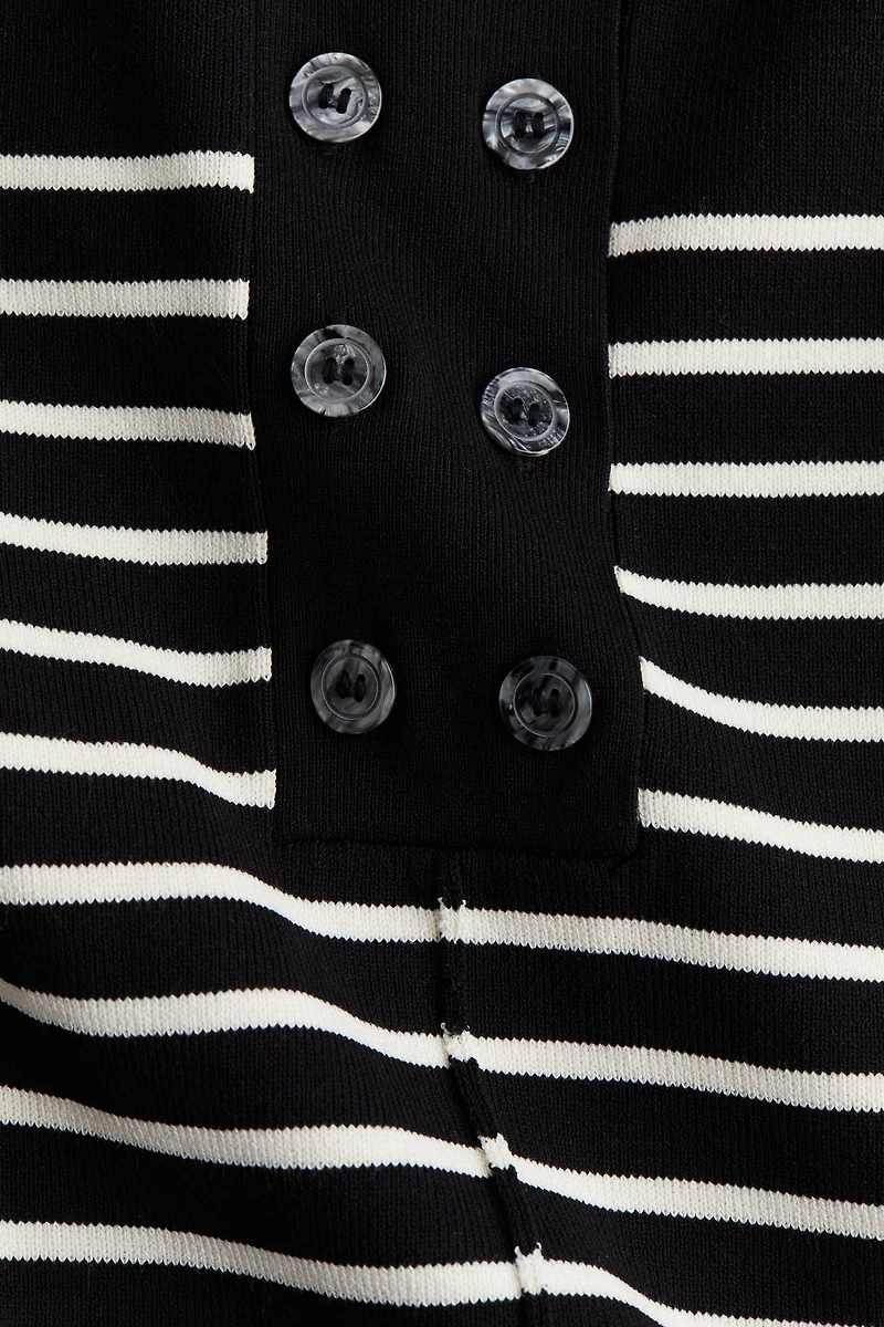 Robe longue en tricot côtelé