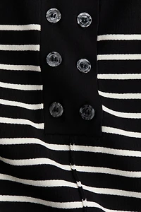 Robe longue en tricot côtelé