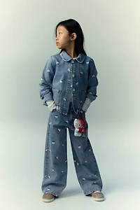 Printed Cotton Denim Jacket
