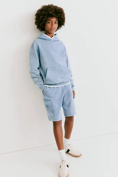 2-Piece Brushed-Inside Sweatshirt and Shorts Set