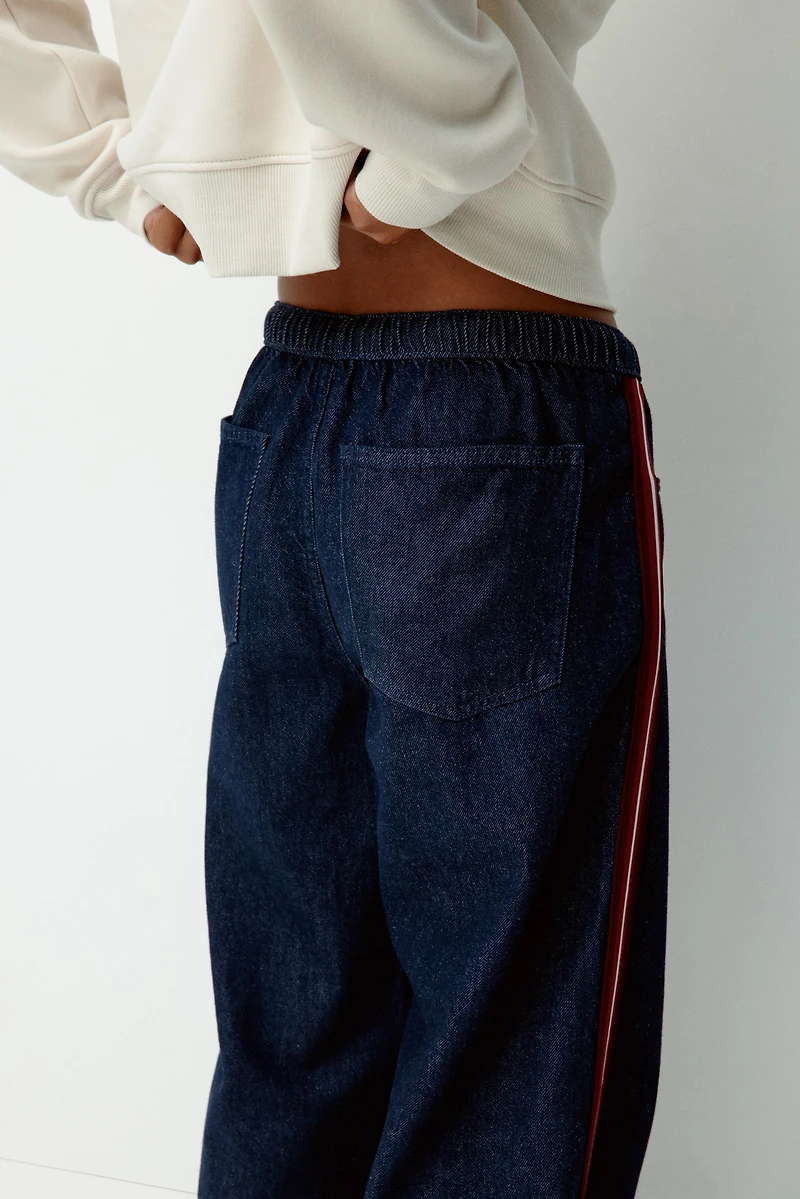Denim Drawstring Pants