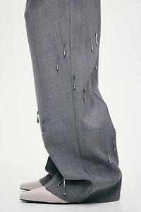 Pantalon avec perles de fantaisie