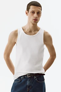 Slim-Fit Ribbed Tank Top