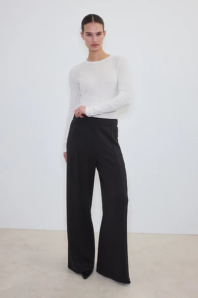 Cooling Relaxed-Fit Wide-Leg Pants