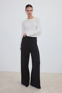 Cooling Relaxed-Fit Wide-Leg Pants