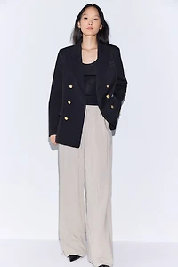 Pantalon large avec taille élastique
