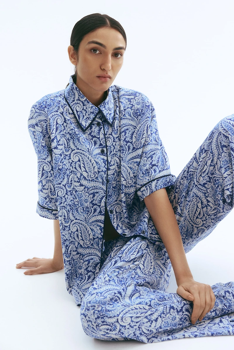 Printed Satin Shirt