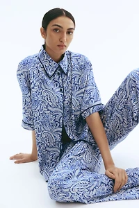Printed Satin Shirt