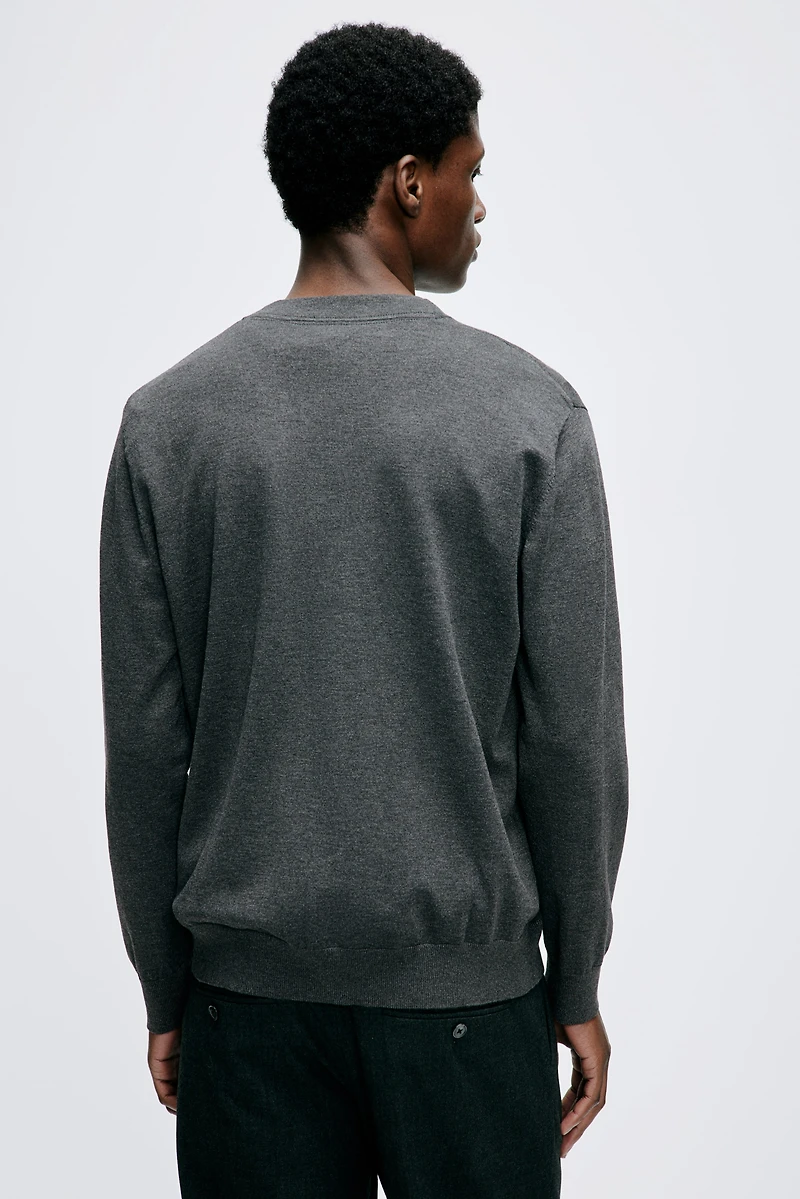 Regular Fit Fine-Knit Cardigan