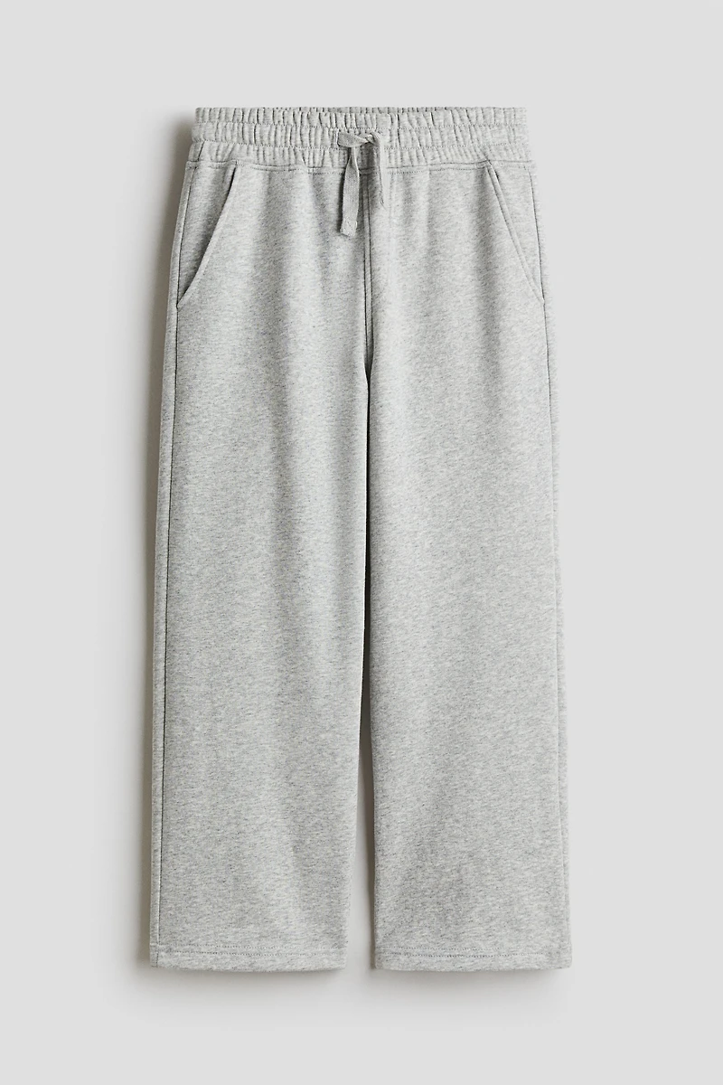 Wide-Leg Brushed-Inside Joggers