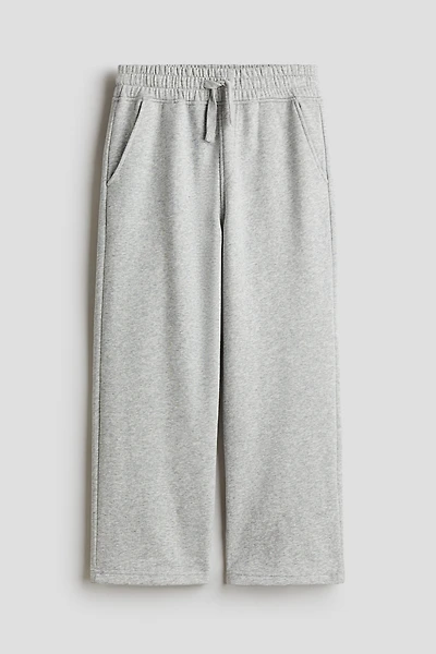 Wide-Leg Brushed-Inside Joggers