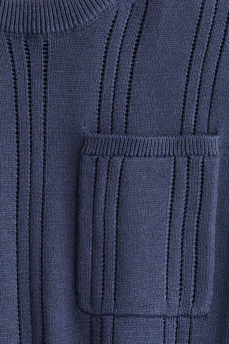 Textured-Knit Cotton T-Shirt