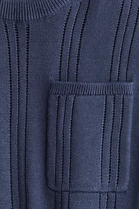 Textured-Knit Cotton T-Shirt