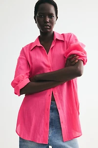 Crinkled Cotton Shirt