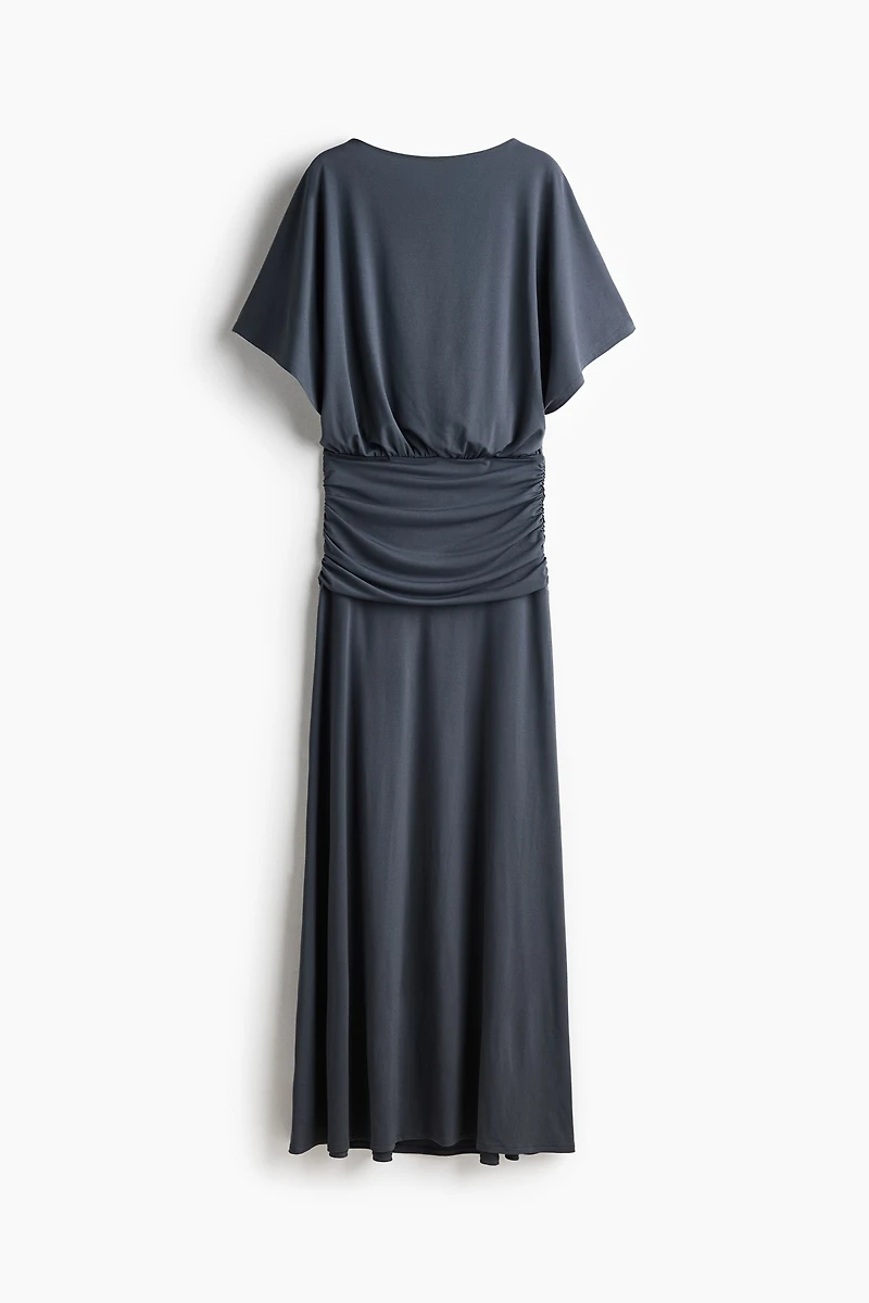 Robe maxi à effet drapé