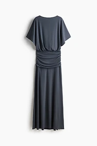 Robe maxi à effet drapé