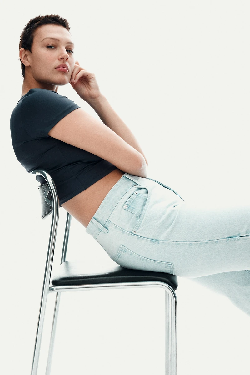 Microfiber Cropped T-Shirt