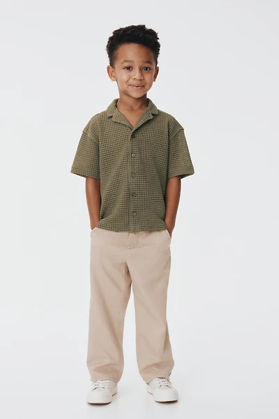 Pantalon coutil ample en sergé