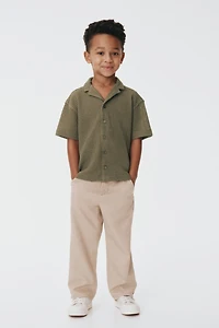 Pantalon coutil ample en sergé