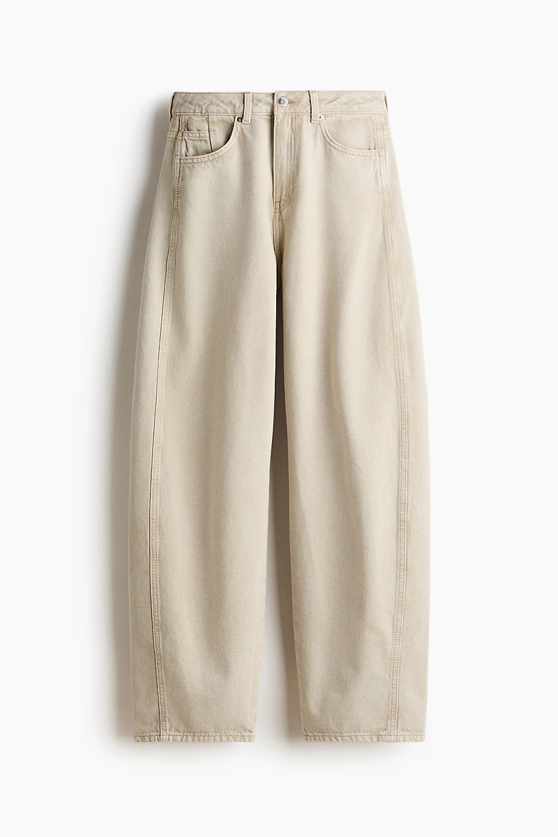 Barrel-Leg High-Waist Jeans