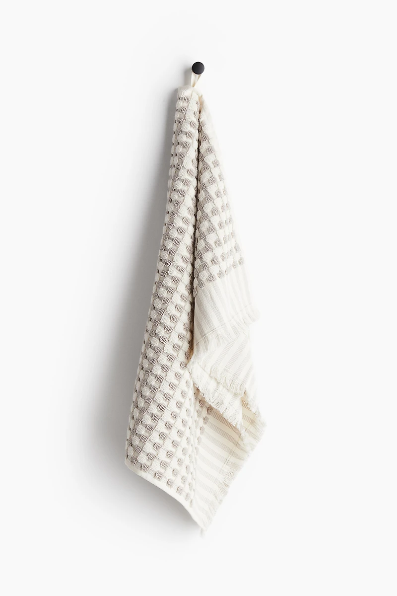 Patterned Cotton Terry Hand Towel