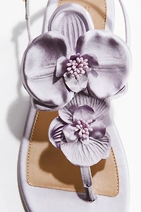 Appliquéd Strappy Sandals