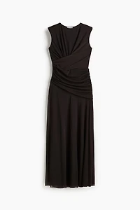 Draped Mesh Dress