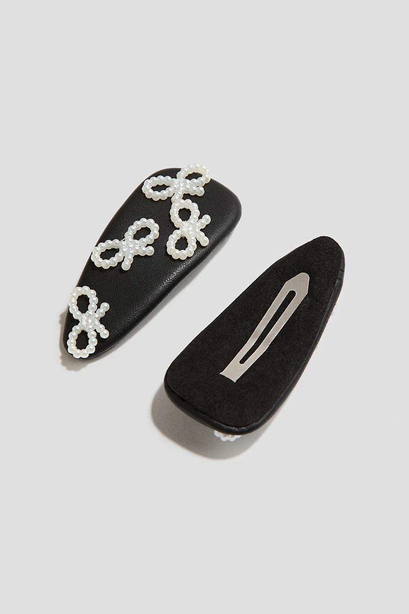 Lot de 2 barrettes ornementées