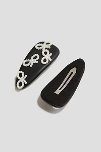 Lot de 2 barrettes ornementées