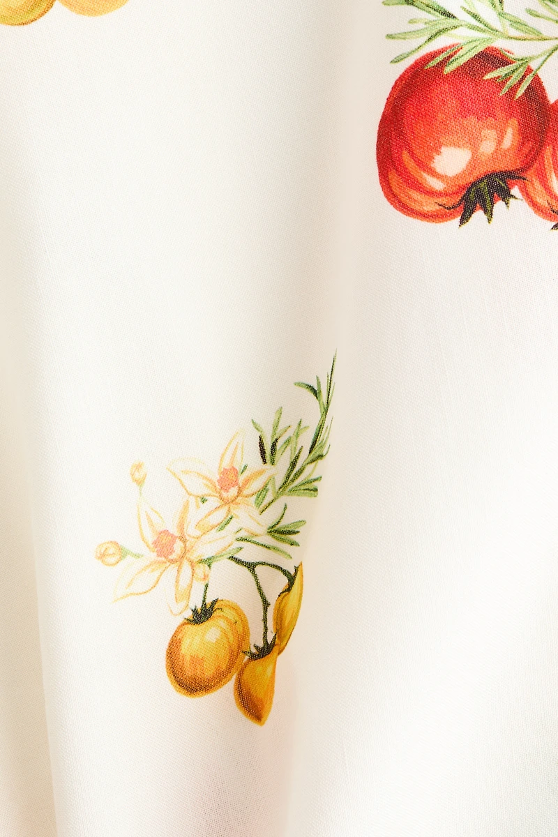 Oversized Linen-Blend Shirt