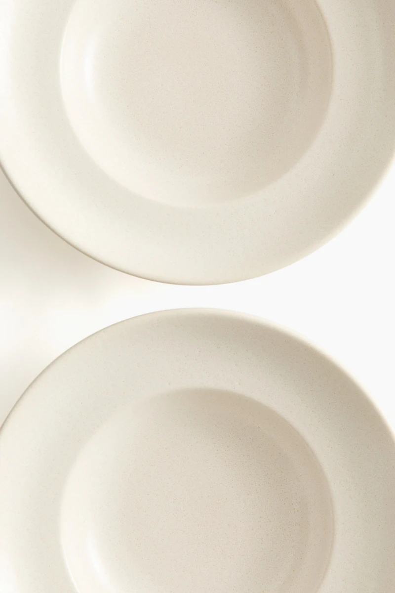 Lot de 2 assiettes creuses avec glaçure réactive