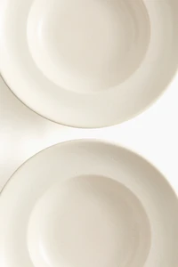 Lot de 2 assiettes creuses avec glaçure réactive