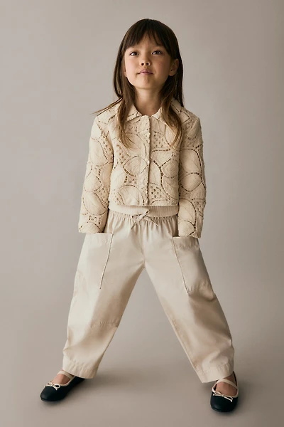 Pantalon en coton à jambes tonneau