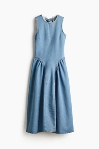 Open-Back Denim Dress