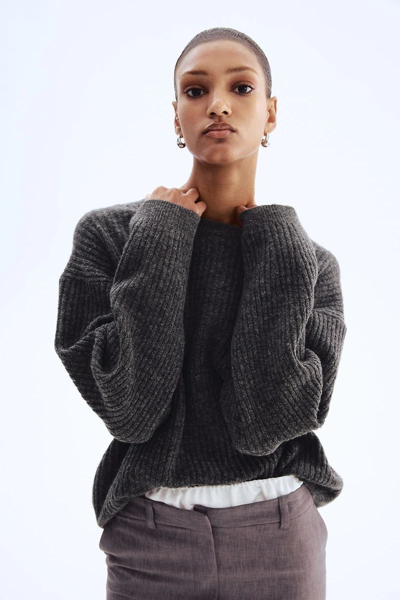 Chandail en tricot côtelé