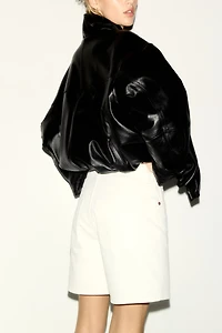 High-Waist Denim Shorts