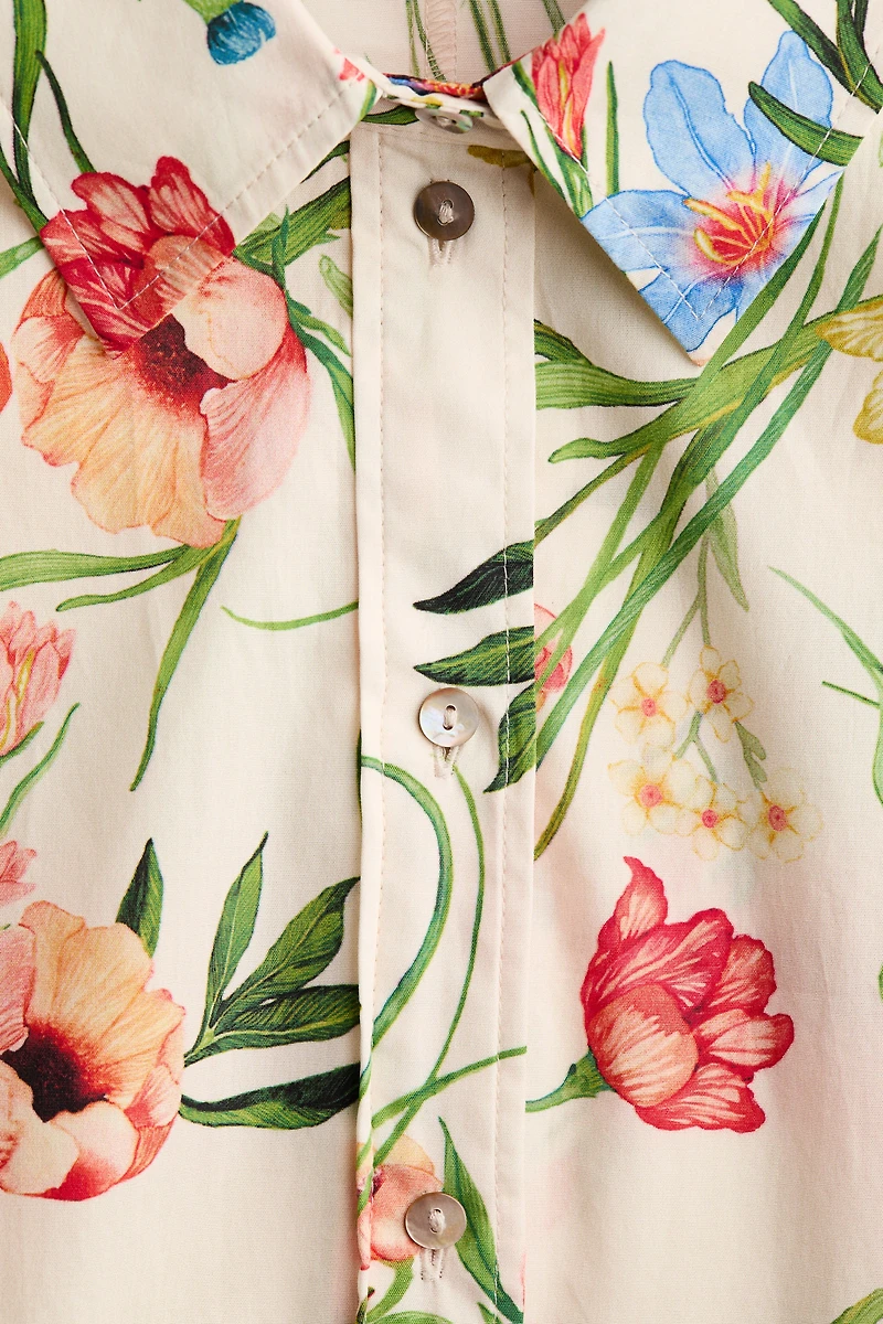 Robe chemisier à manches courtes