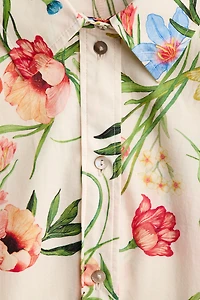 Robe chemisier à manches courtes