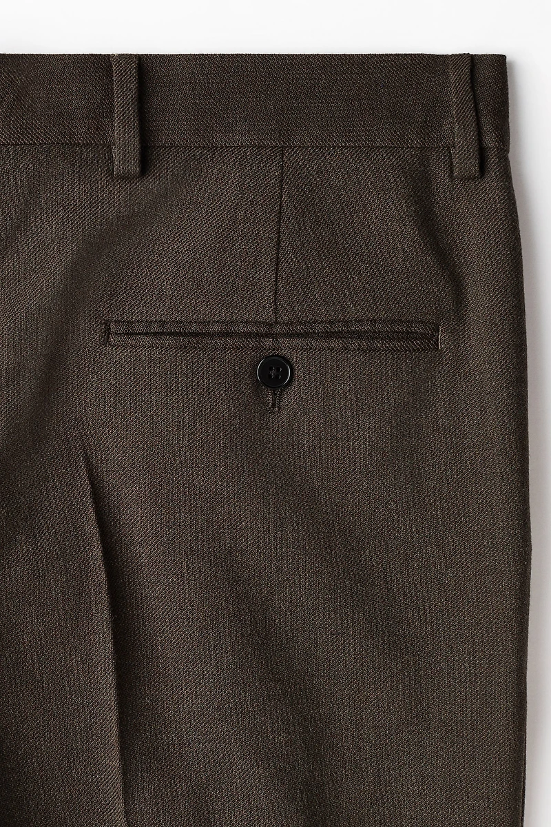 Regular-Fit Wool-Blend Suit Pants
