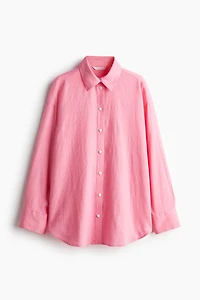 Oversized Linen-Blend Shirt