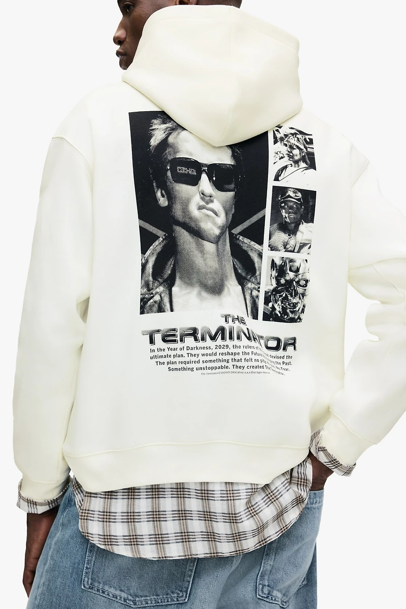 Loose-Fit Printed Hoodie