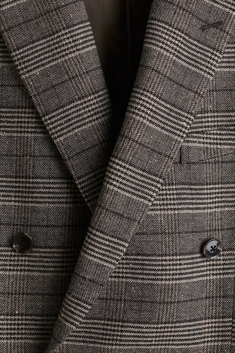 Regular-Fit Wool-Blend Double-Breasted Jacket