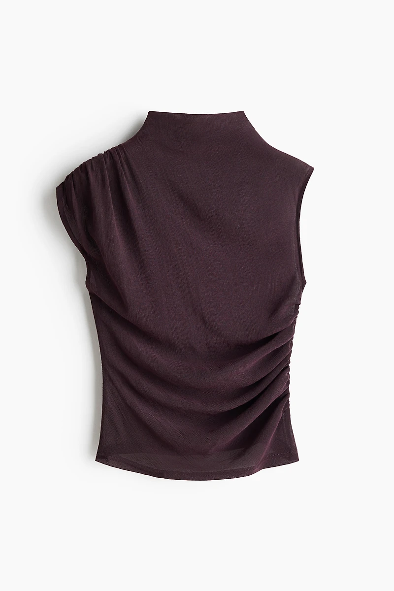 Sheer Mock Turtleneck Top