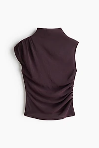 Sheer Mock Turtleneck Top