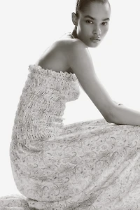 Smocked Bandeau Dress