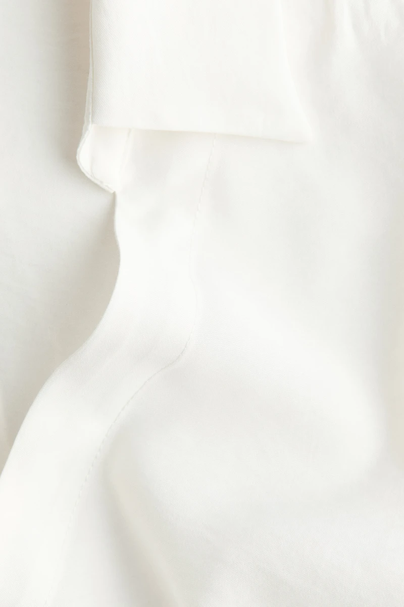 Chemise croisée en viscose mélangée
