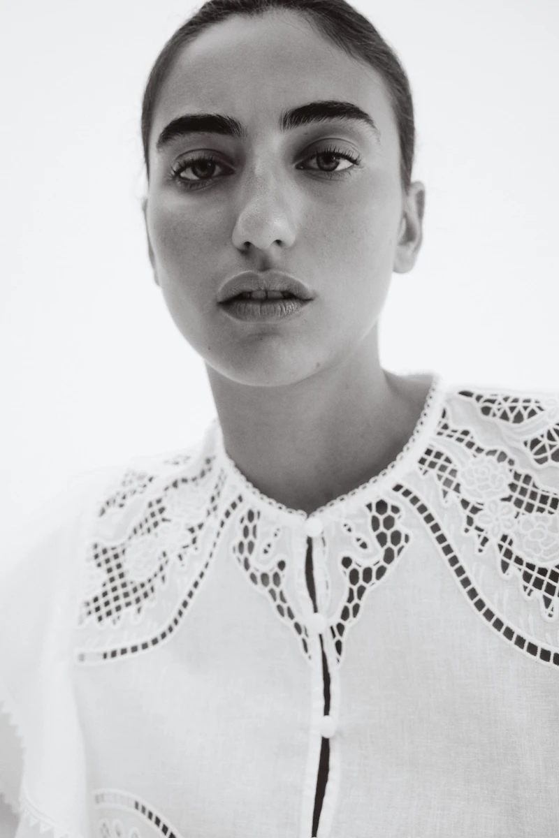 Robe tunique en lin mélangé